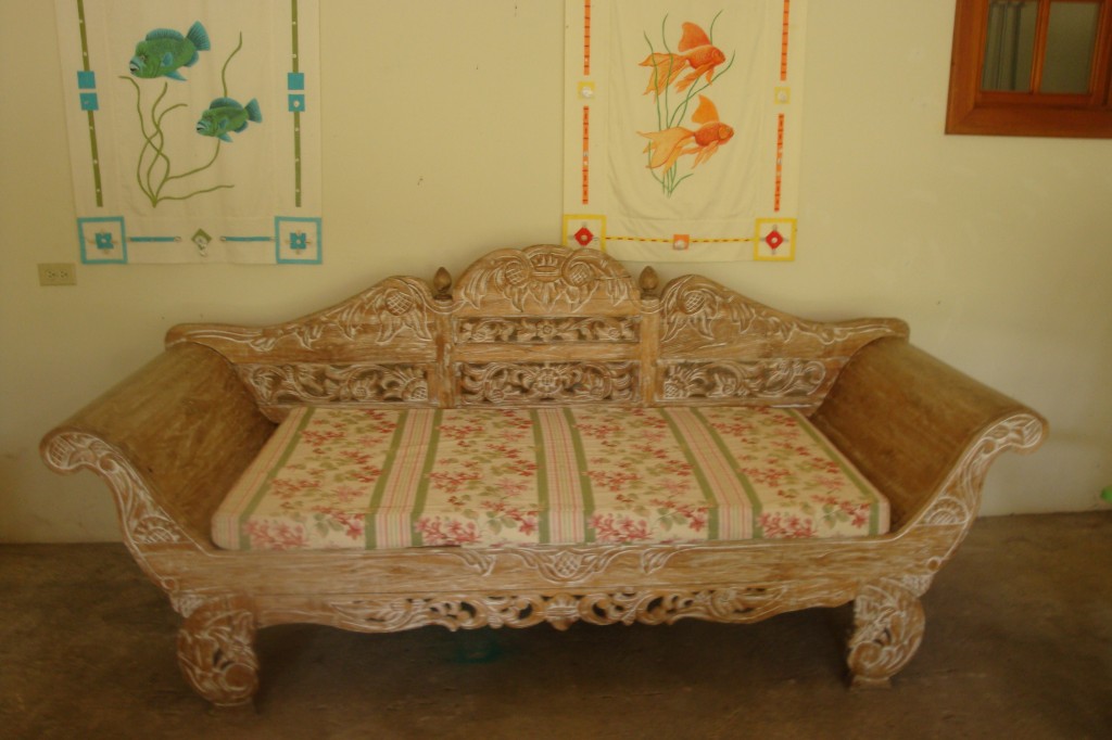 Indonesian Bench with Cushion