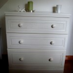 White Commode 3 Drawers (Wood)